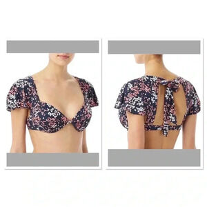 MICHAEL Michael Kors Cap Sleeve Underwire Bikini Top